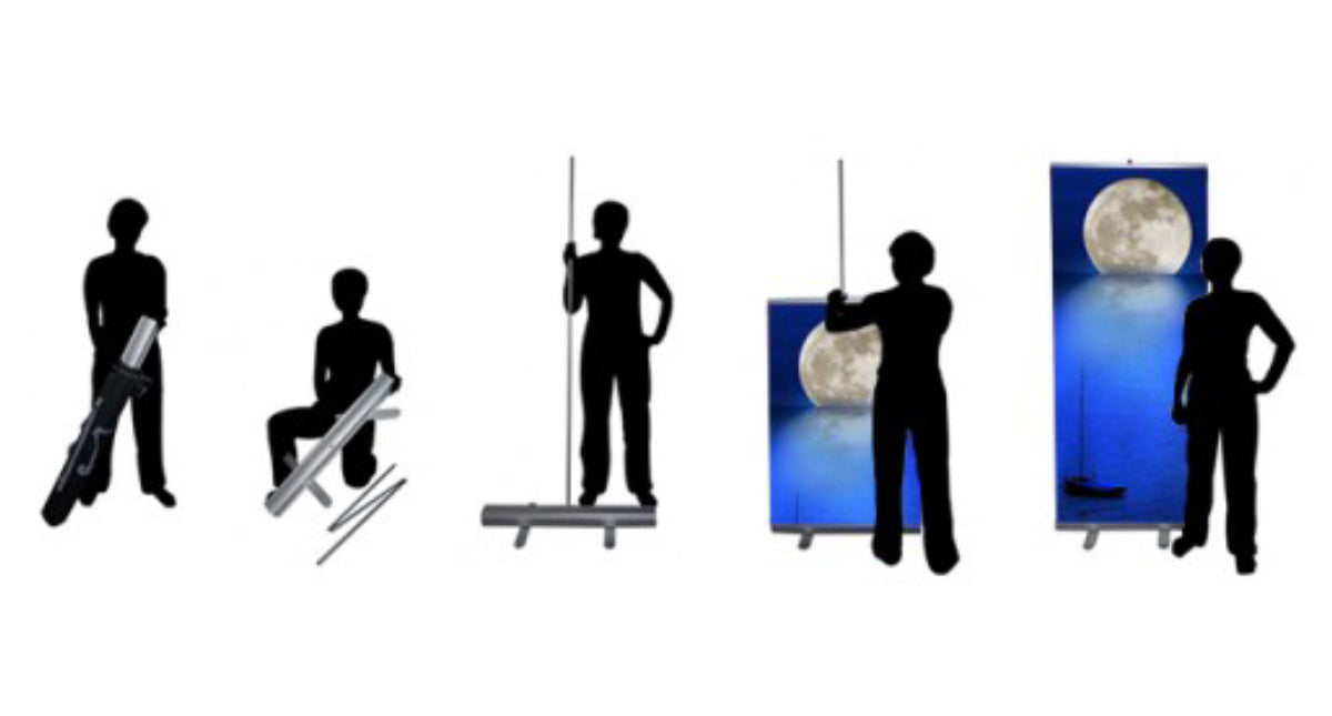 33x81" | Wide Base Retractable Stand