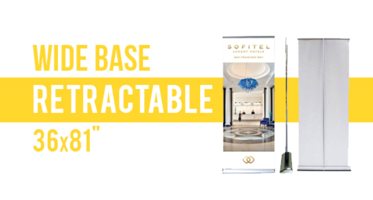 33x81" | Wide Base Retractable Stand