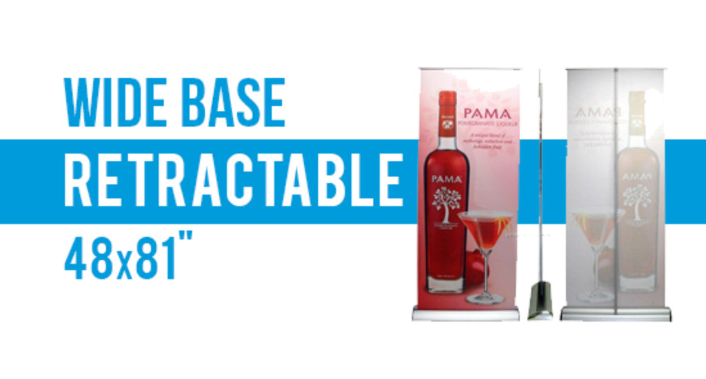 48x81" | Wide Base Retractable Stand