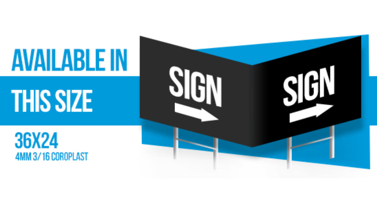 Open Land Sign Coroplast 4MM 3/16